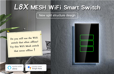 L8X Mesh WiFi Smart Switch