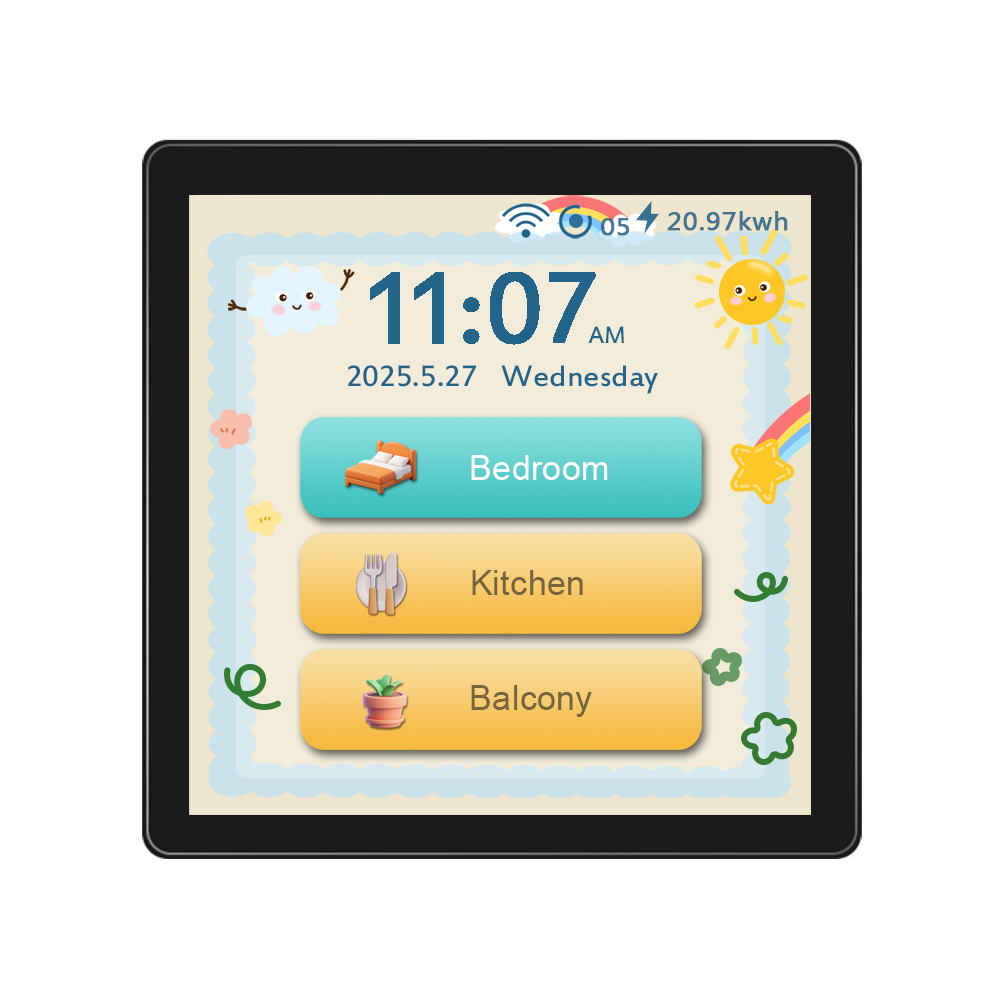 L10 6 in 1 LCD Smart Switch White EUR