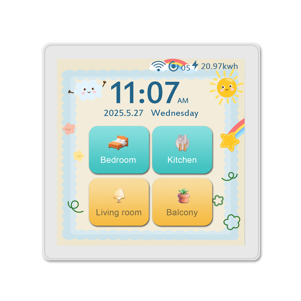 L10 6 in 1 LCD Smart Switch White EUR